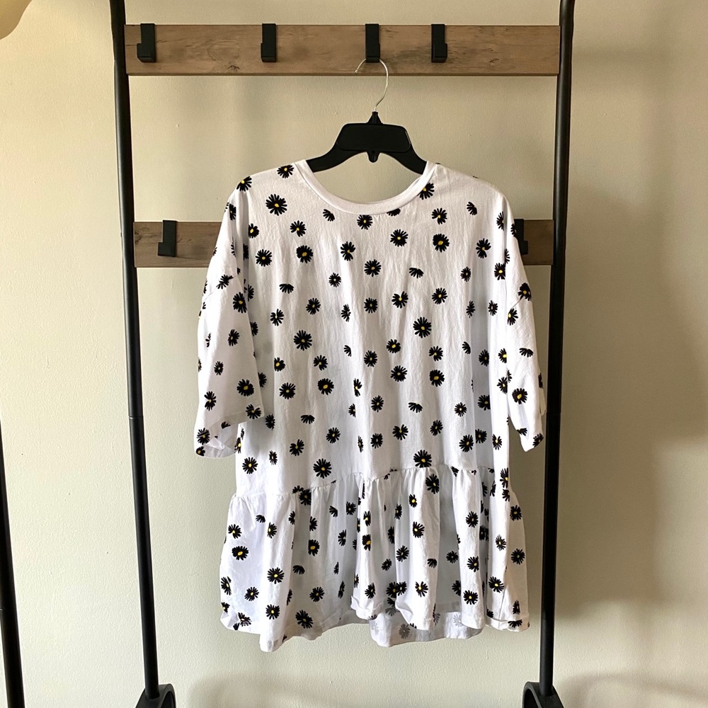 ASOS Flower Peplum Top